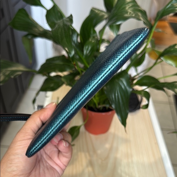 Coach Shimmering Teal Wristlet - Picture 7 of 8